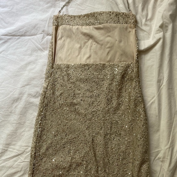 Sparkly Gold Topshop Dress - Picture 3 of 4
